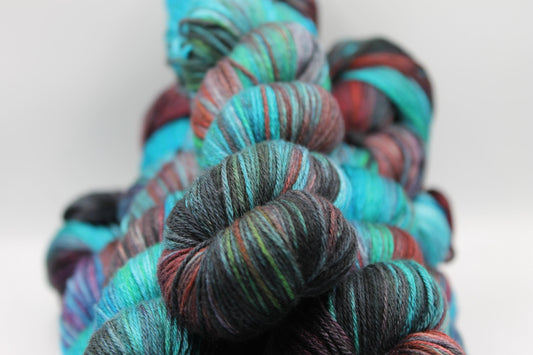 Sherlocks Smoking Jacket Sock skein  50% Superwash Merino Wool 50 Silk 100g Skeins