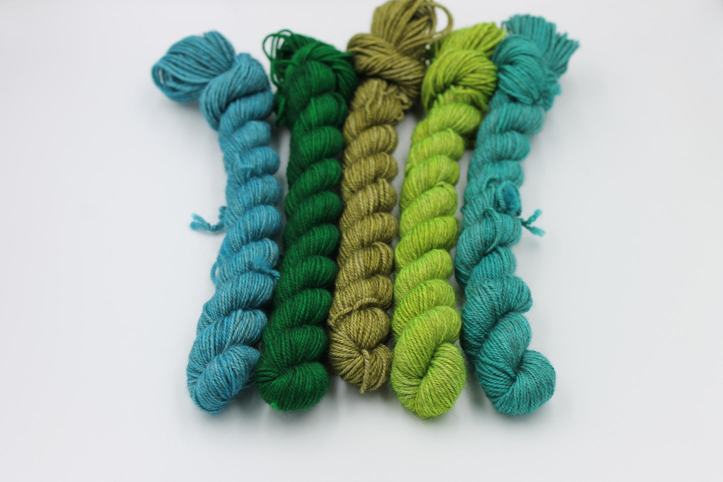 Shades - Olive Mini Skein Set Sock 70% Superwash Merino 20 Yak 10 Nylon 5 x 20g