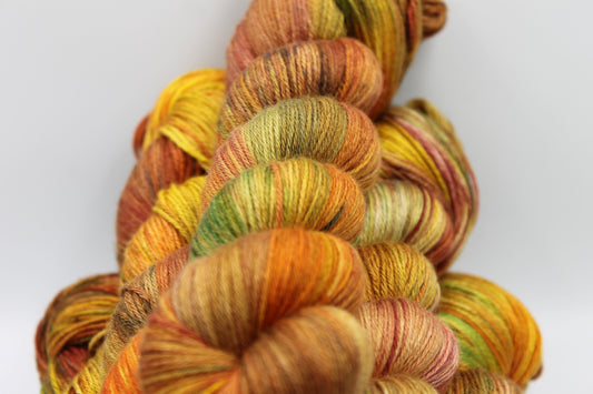 Auburn Sock skein  50% Superwash Merino Wool 50 Silk 100g Skeins