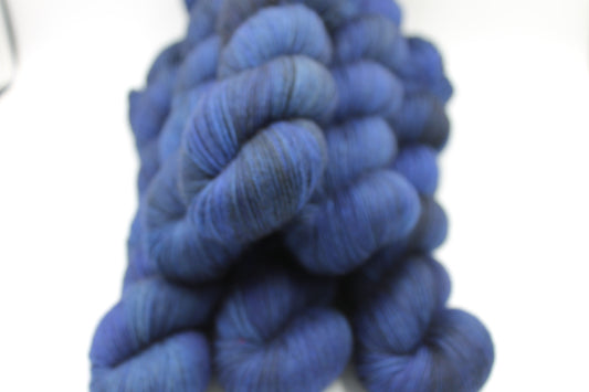 Midnight Blue Sock Skein 70% Superwash Merino 20% Yak 10% Nylon 100g
