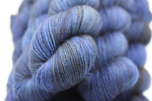 Midnight Blue Sock Skein 70% Superwash Merino 20% Yak 10% Nylon 100g