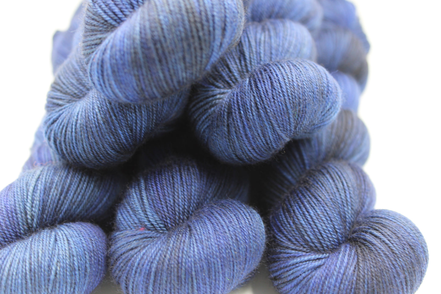 Midnight Blue Sock Skein 70% Superwash Merino 20% Yak 10% Nylon 100g