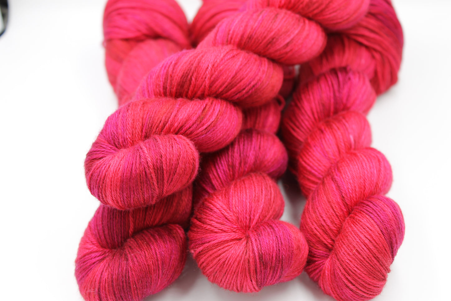 Red Velvet Sock skein  50% Superwash Merino Wool 50% Silk 100g Skein
