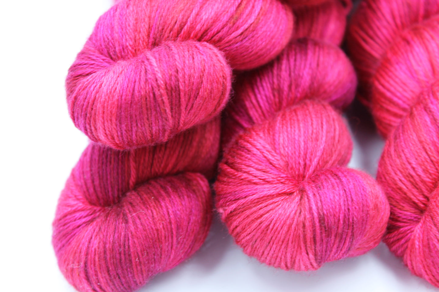 Red Velvet Sock skein  50% Superwash Merino Wool 50% Silk 100g Skein