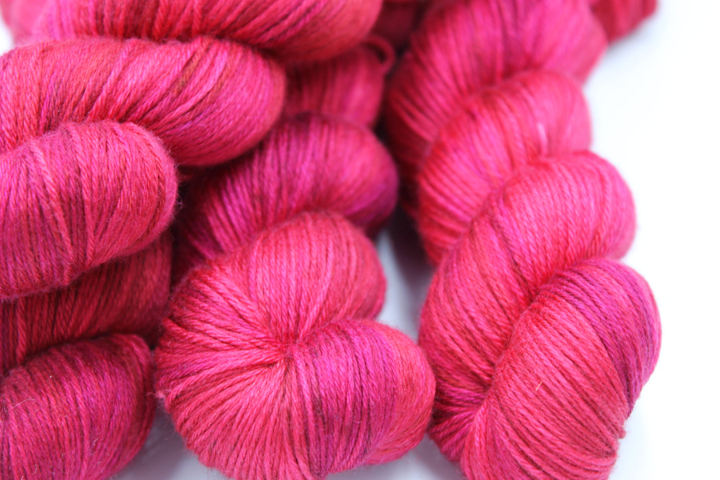 Red Velvet Sock skein  50% Superwash Merino Wool 50% Silk 100g Skein