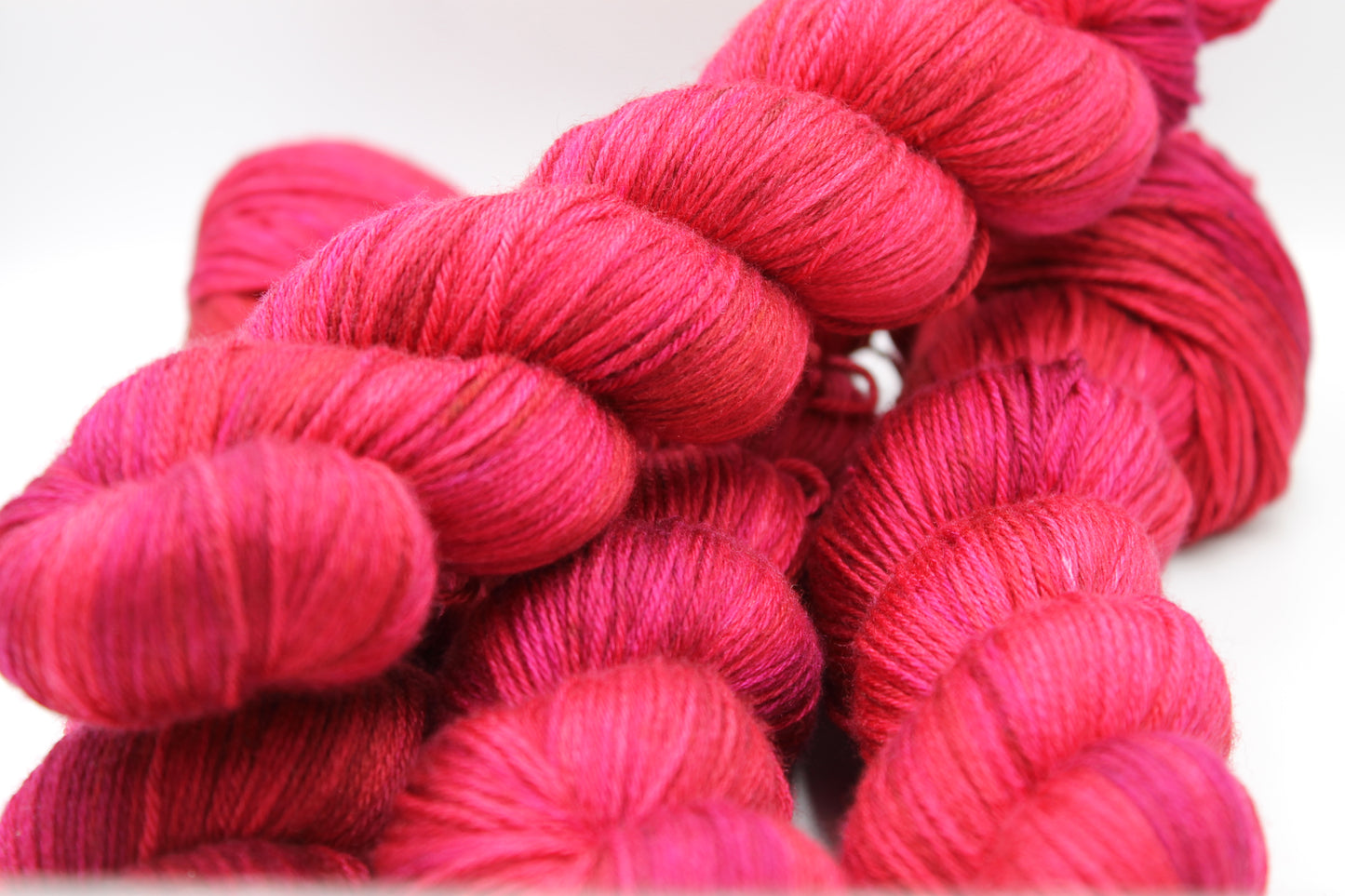 Red Velvet Sock skein  50% Superwash Merino Wool 50% Silk 100g Skein