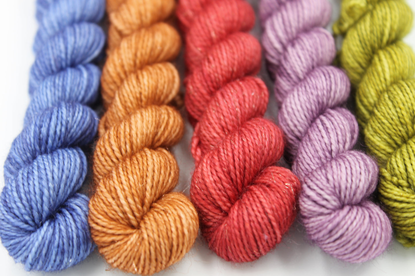 Harvest Sparkle Mini Skein Set Premium Sock 75% SuperWash  Merino,20% Nylon, 5% Stellina.5x20g