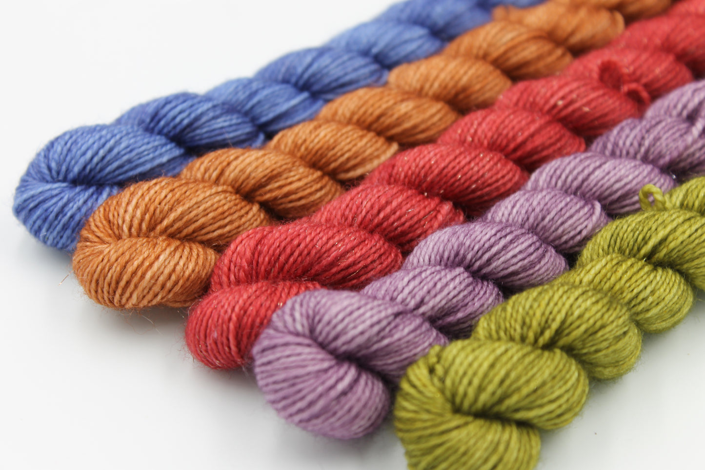 Harvest Sparkle Mini Skein Set Premium Sock 75% SuperWash  Merino,20% Nylon, 5% Stellina.5x20g
