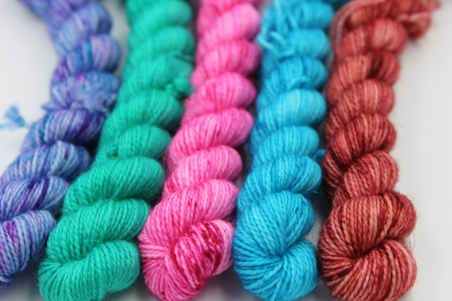 Sparkling Season Mini Skein Set Premium Sock 75% SuperWash  Merino,20% Nylon, 5% Stellina.5x20g