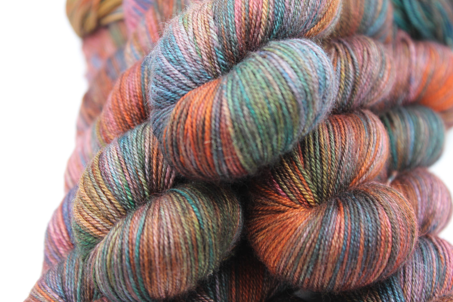 Serendipity Sock Skein 60% SuperWash Merino 20% silk  and 20% Yak Hand Dyed Yarn