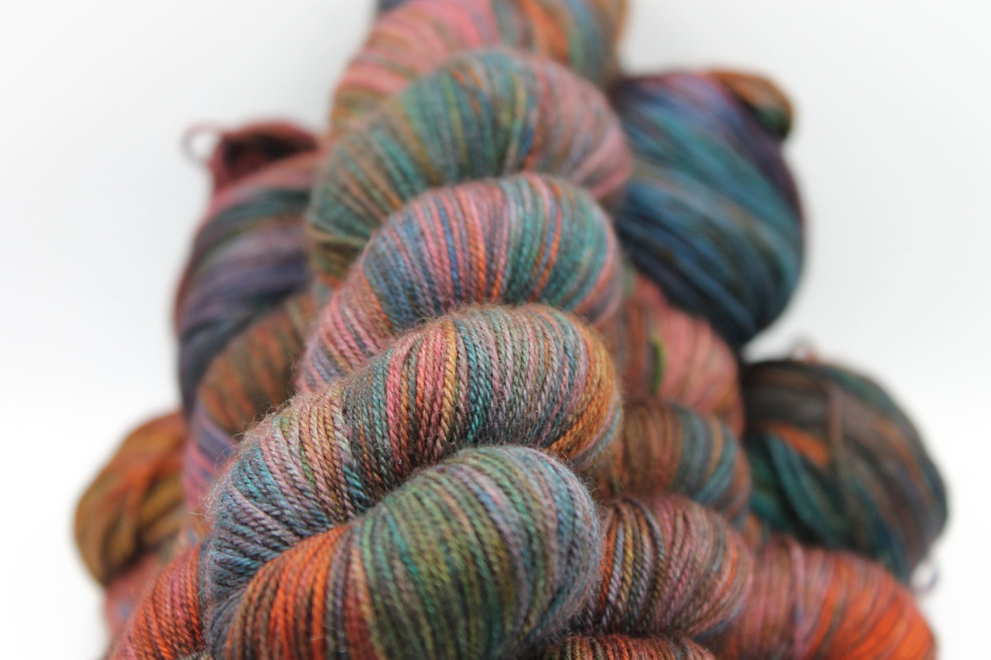 Serendipity Sock Skein 60% SuperWash Merino 20% silk  and 20% Yak Hand Dyed Yarn