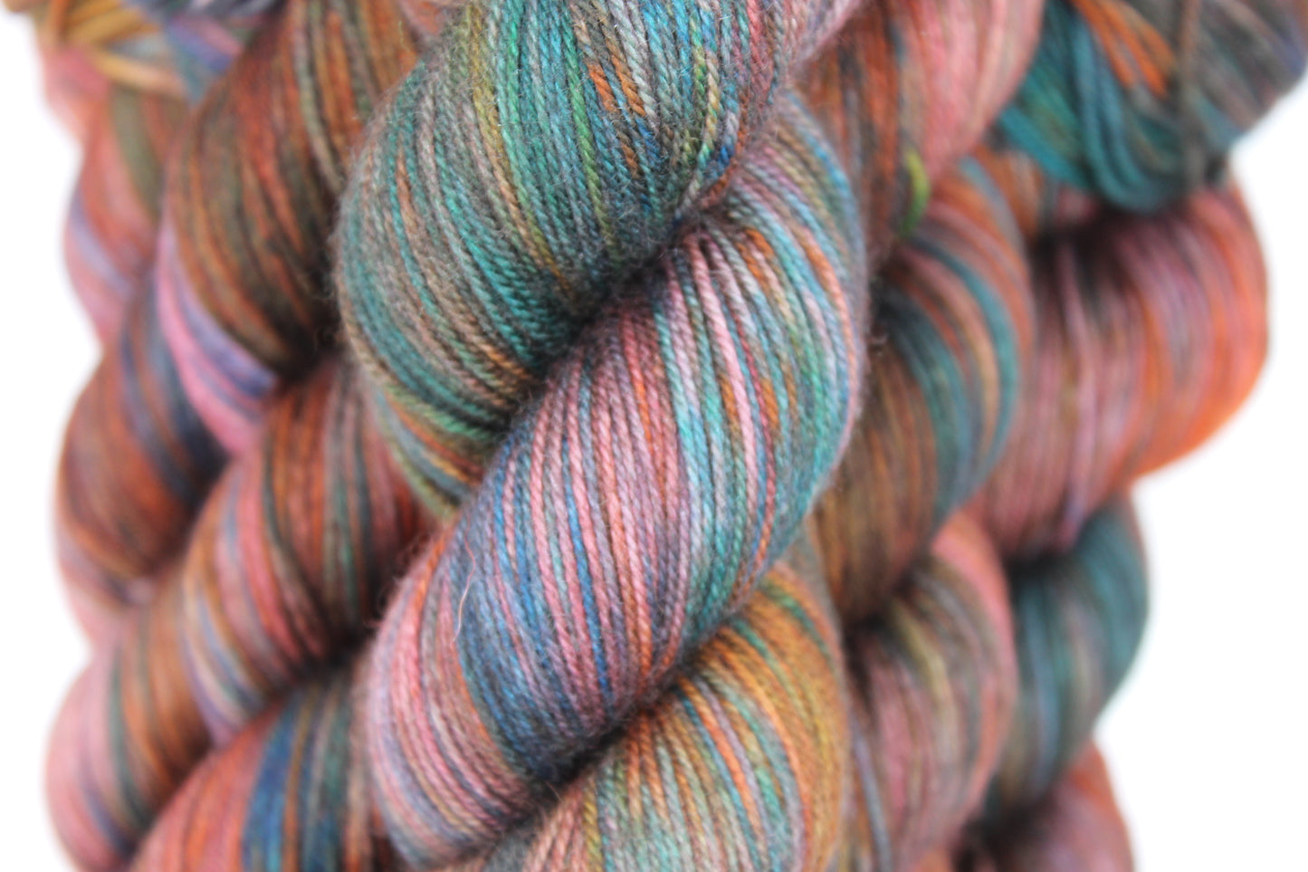Serendipity Sock Skein 60% SuperWash Merino 20% silk  and 20% Yak Hand Dyed Yarn