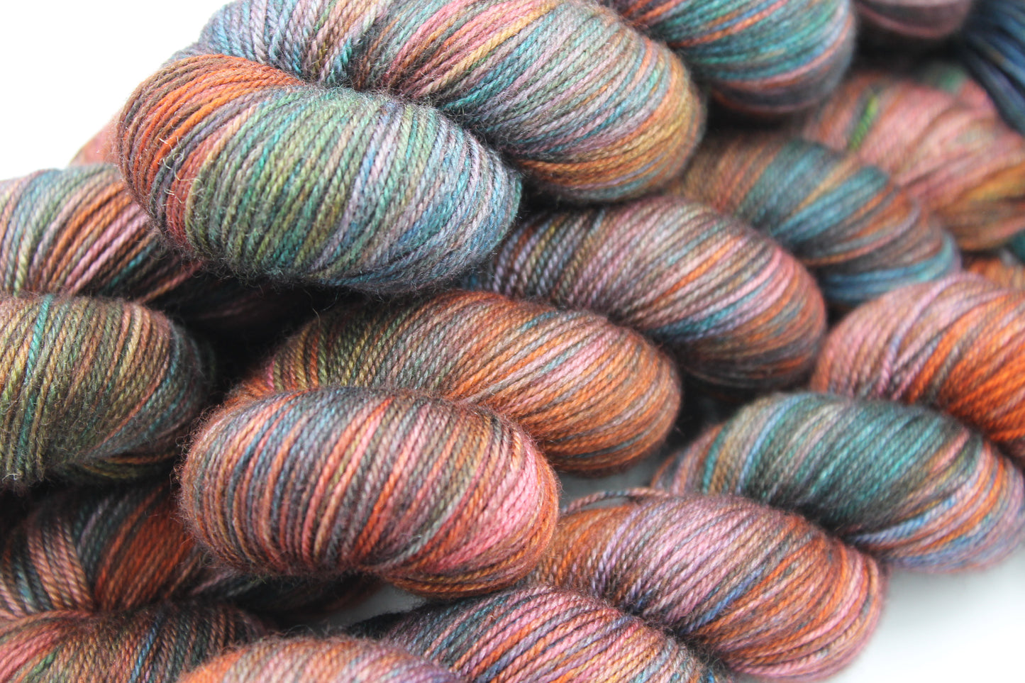 Serendipity Sock Skein 60% SuperWash Merino 20% silk  and 20% Yak Hand Dyed Yarn