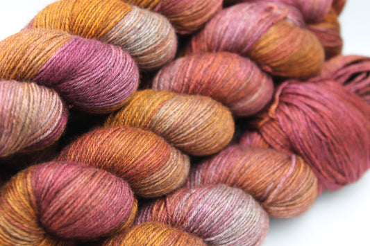 Rustberry Sock Skein 50% Yak 50% Silk 100g