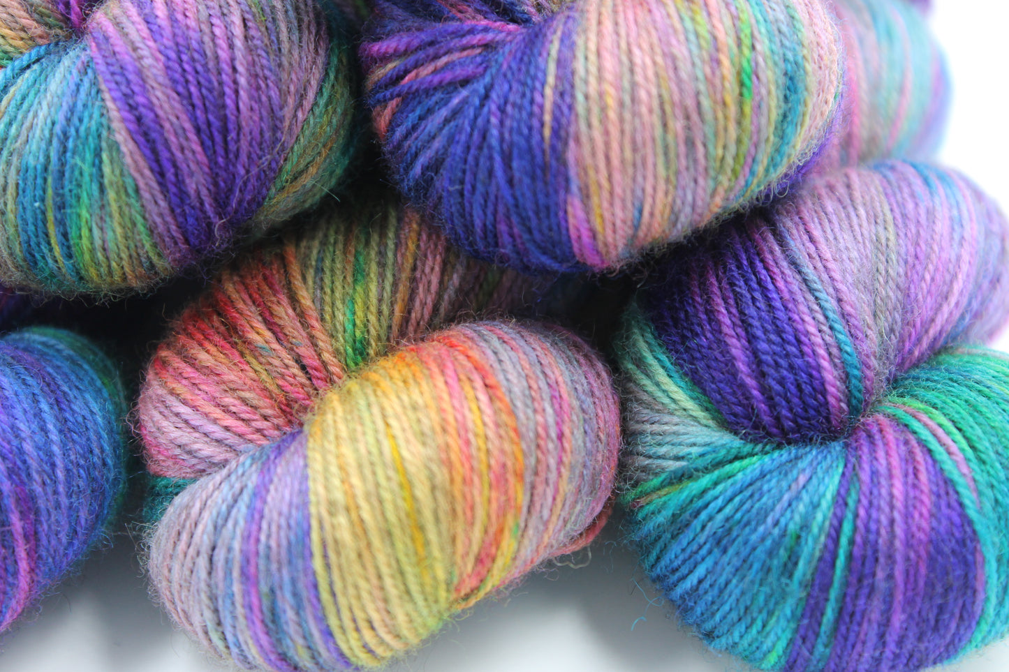 Fairy Prism Sock Skein 70% Superwash Merino 20% Yak 10% Nylon 100g