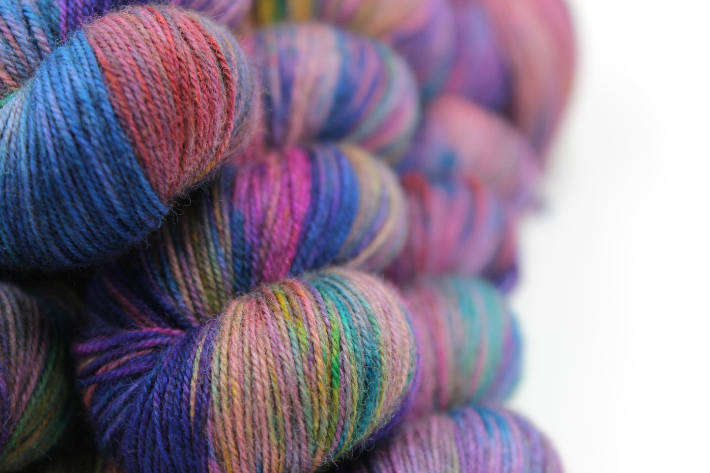 Fairy Prism Sock Skein 70% Superwash Merino 20% Yak 10% Nylon 100g