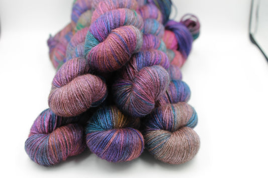 Moonberry Sock Skein 50% Yak 50% Silk 100g