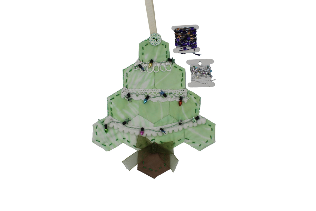 Hexagonal Christmas Tree Kit for Festive Fun and Creative Crafting - Attic Spin Dye