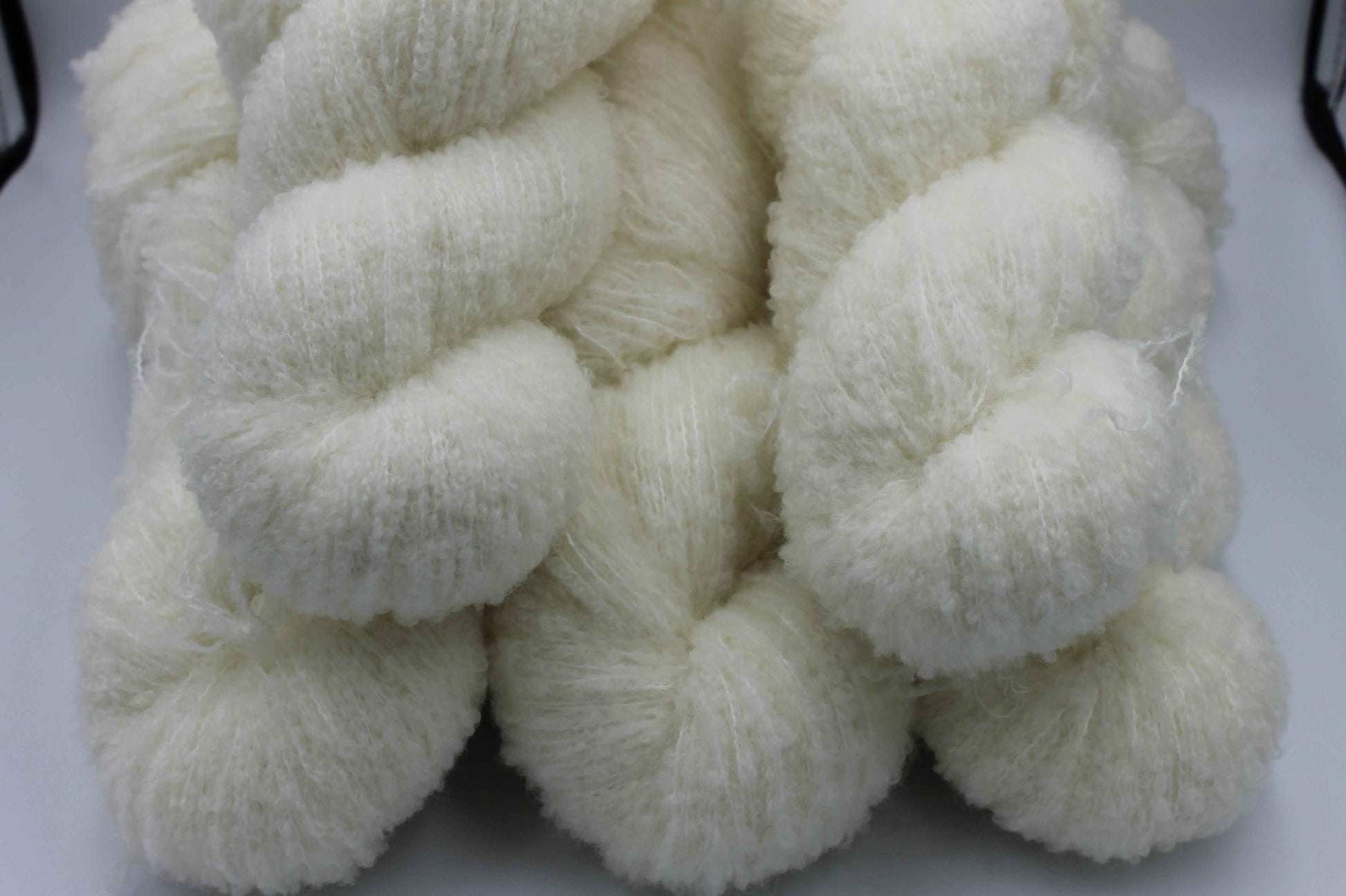 Neve 80% Superfine Merino Wool Boucle Yarn - 20% Nylon Lace Weight 100g Skein