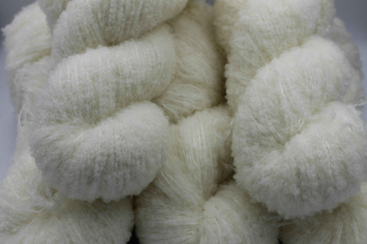 Neve 80% Superfine Merino Wool Boucle Yarn - 20% Nylon Lace Weight 100g Skein