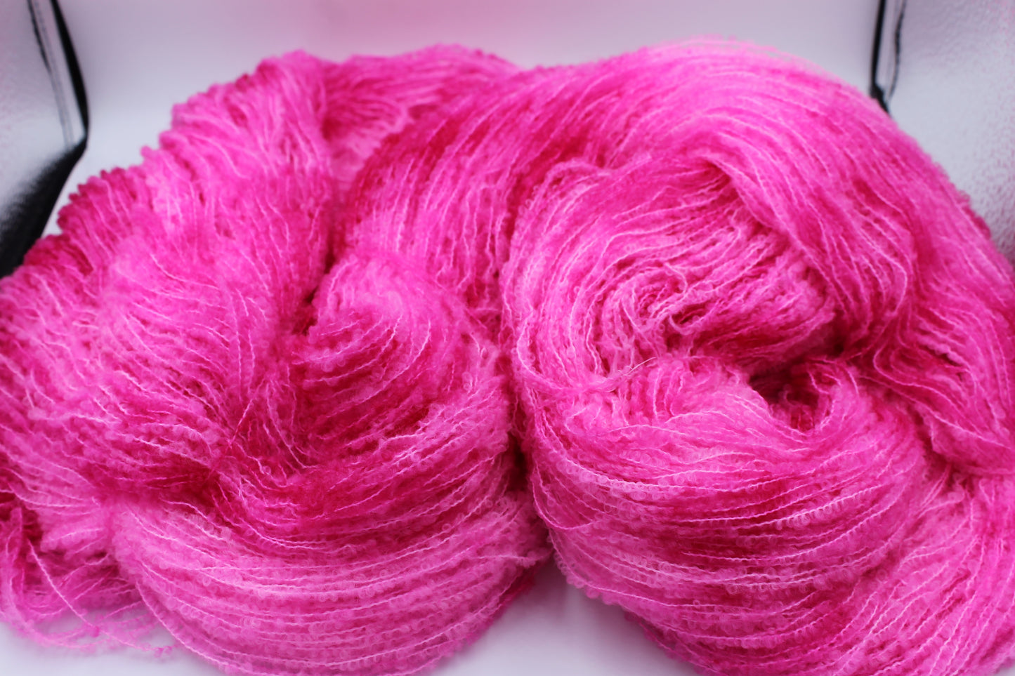 Dragonfruit Loop 80% Superfine Merino Wool Boucle Yarn - 20% Nylon Lace Weight 100g Skein