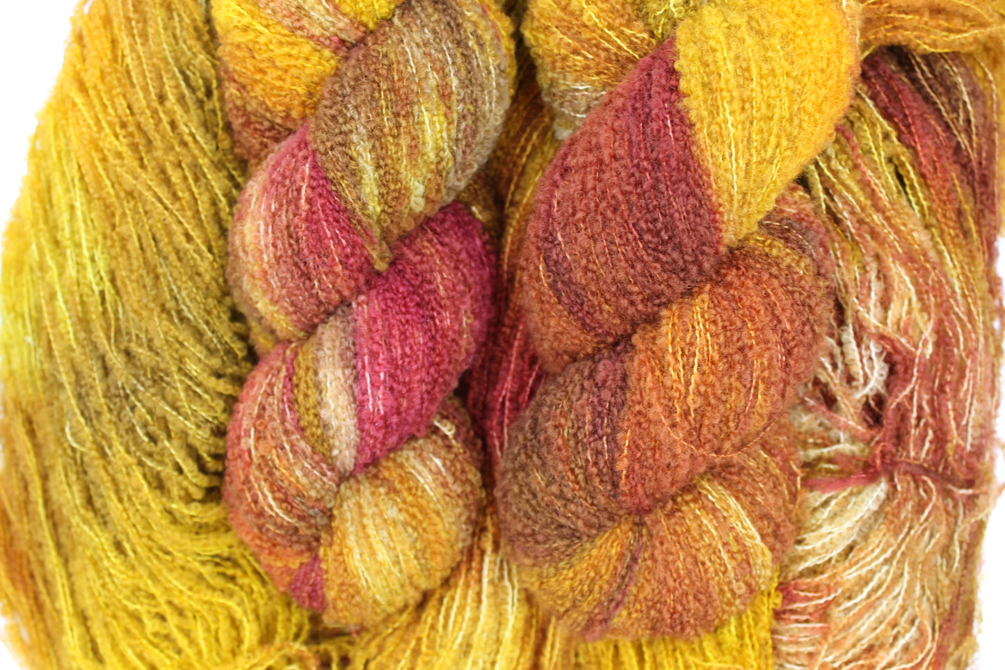 Amber Thicket  80% Superfine Merino Wool Boucle Yarn - 20% Nylon Lace Weight 100g Skein