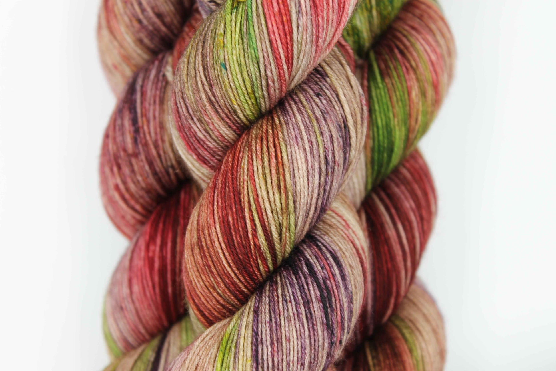 Unruly Rose Sock Skein 100g Hand Dyed Merino Nylon Yarn 75% SuperWash Merino 25% Nylon