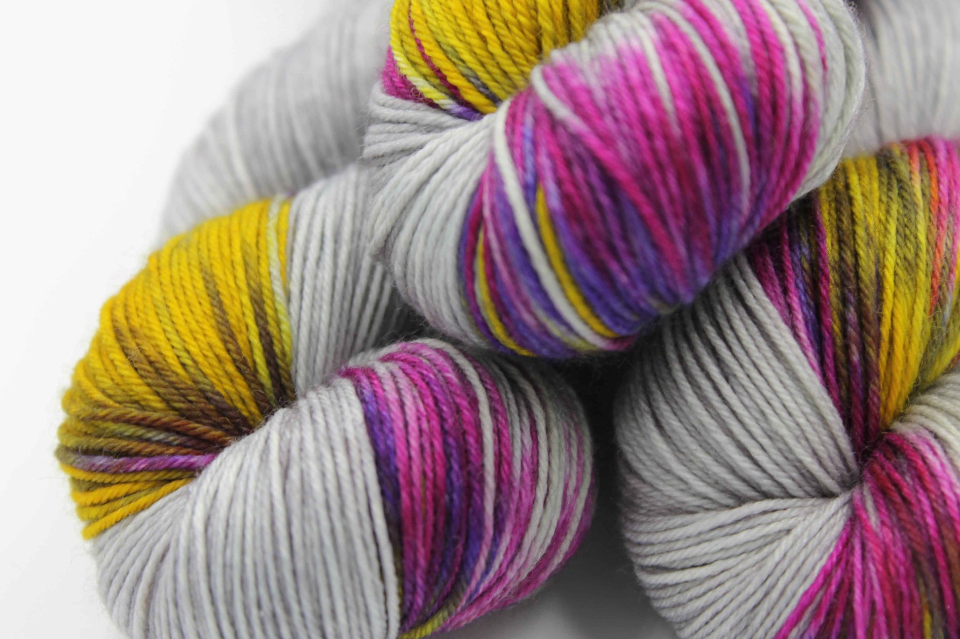 Hearth Glow Haze Assigned Pooling Sock Skein 100g Hand Dyed Merino Nylon Yarn 75% SuperWash Merino 25% Nylon