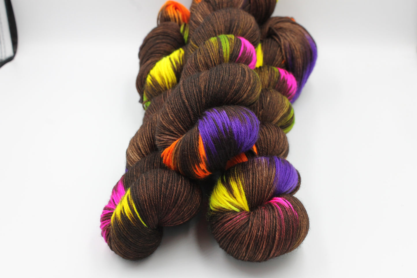 Neon Smarties Sock Skein 100g Hand Dyed Merino Nylon Yarn 75% SuperWash Merino 25% Nylon