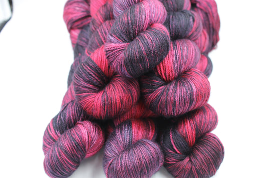 Victorian Gothic Sock Yarn Skein - 50% Superwash Merino Wool, 50% Silk, 100g Skeins