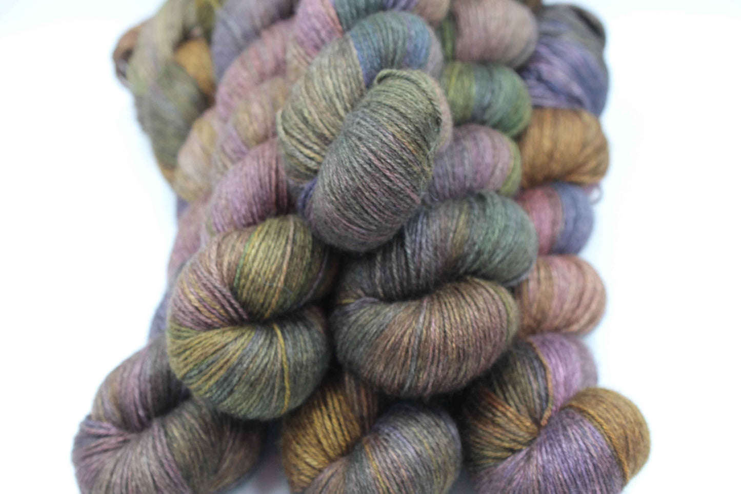 Twilight Bramble Sock Yarn Skein 50% Yak 50% Silk 100g