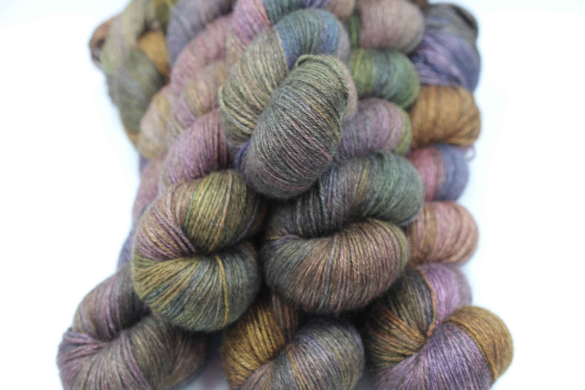 Twilight Bramble Sock Yarn Skein 50% Yak 50% Silk 100g