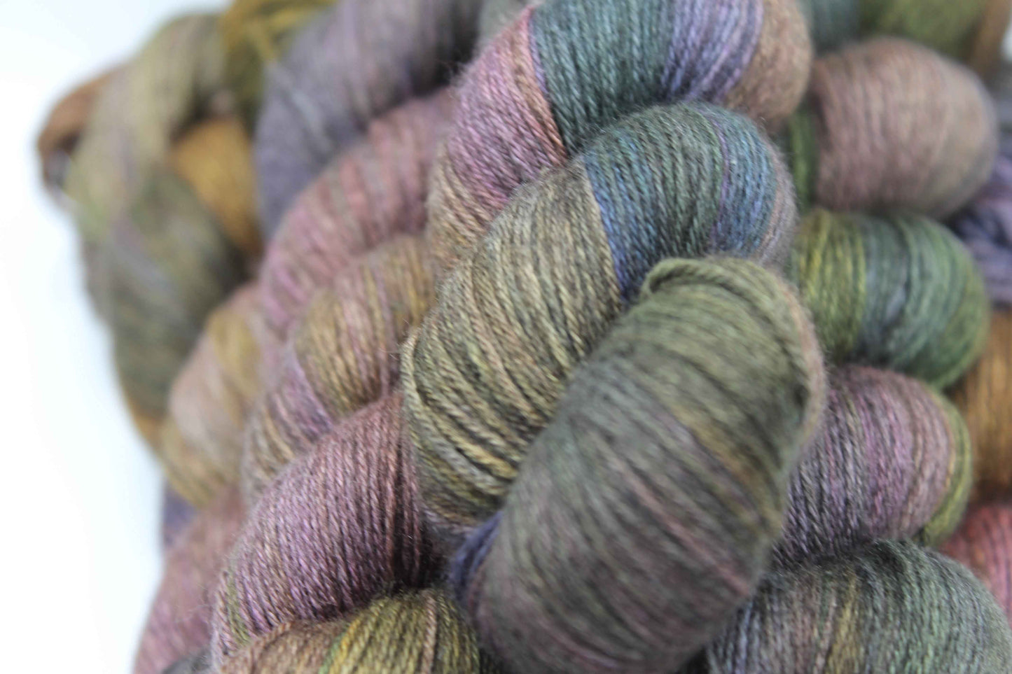 Twilight Bramble Sock Yarn Skein 50% Yak 50% Silk 100g