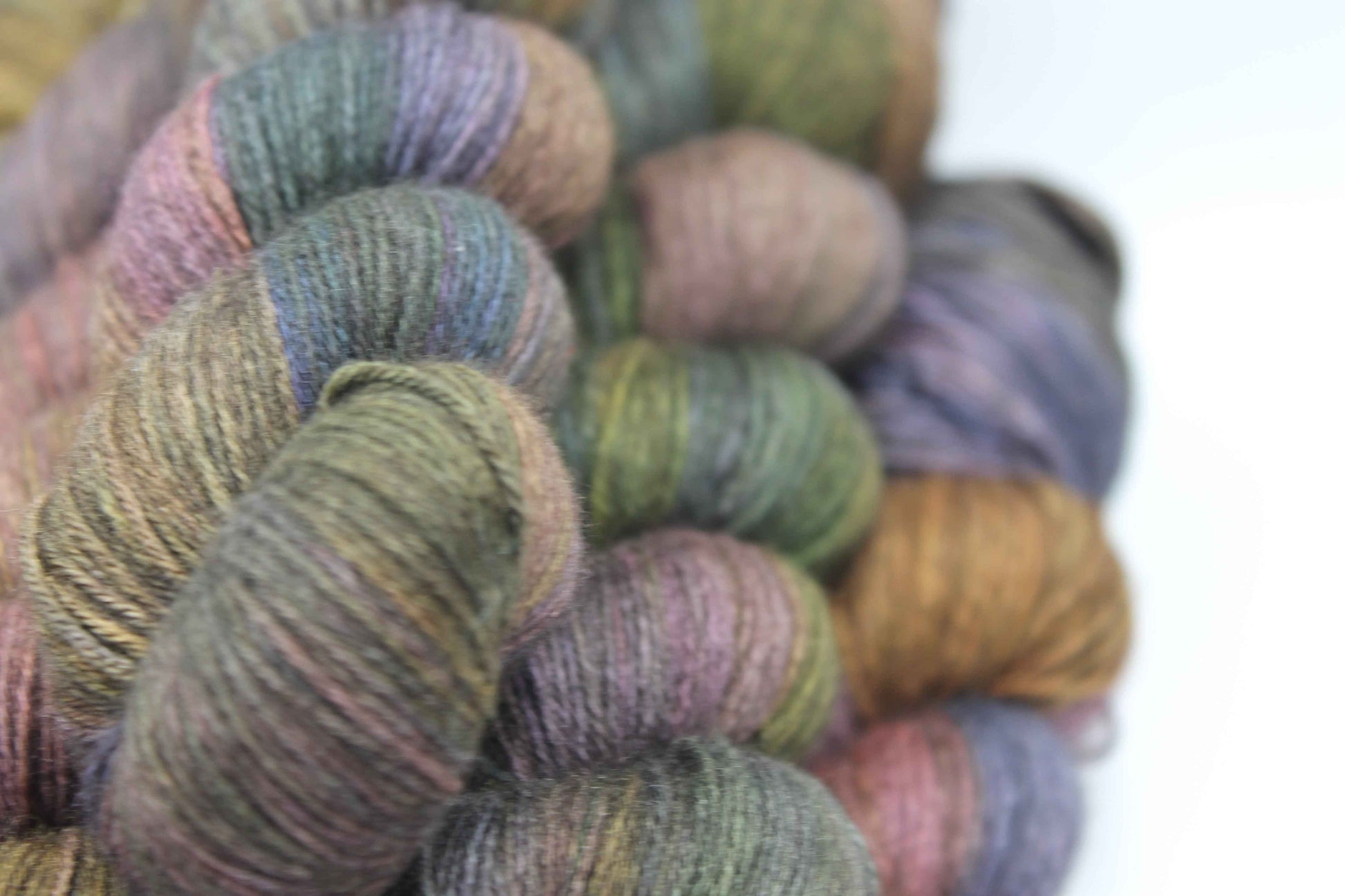 Twilight Bramble Sock Yarn Skein 50% Yak 50% Silk 100g