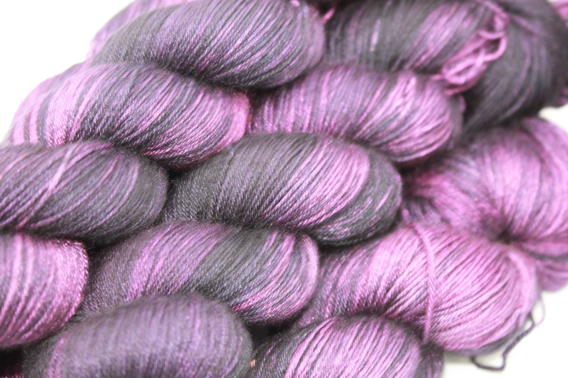 Victorian Plum Yak Silk Sock Yarn 50% Yak 50% Silk 100g
