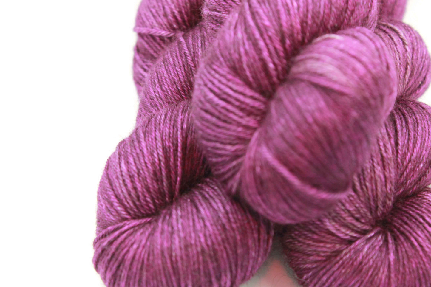 Plum Yak Silk Sock Yarn 50% Yak 50% Silk 100g