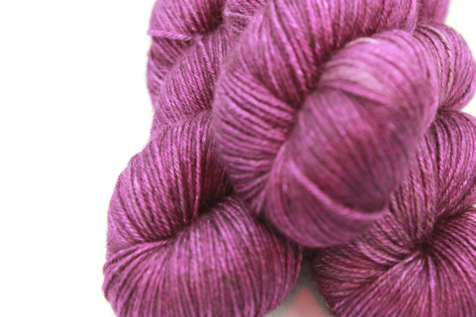 Plum Yak Silk Sock Yarn 50% Yak 50% Silk 100g