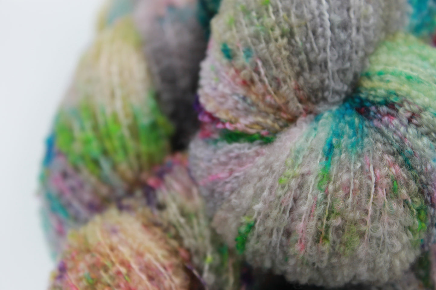 Neon Wash  80% Superfine Merino Wool Boucle Yarn - 20% Nylon Lace Weight 100g Skein