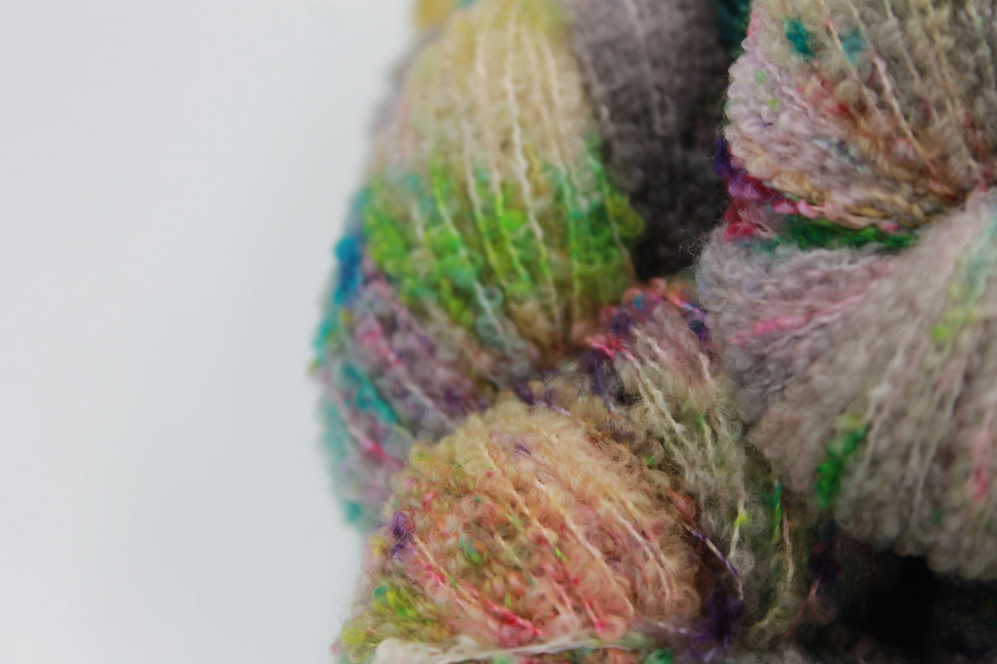 Neon Wash  80% Superfine Merino Wool Boucle Yarn - 20% Nylon Lace Weight 100g Skein