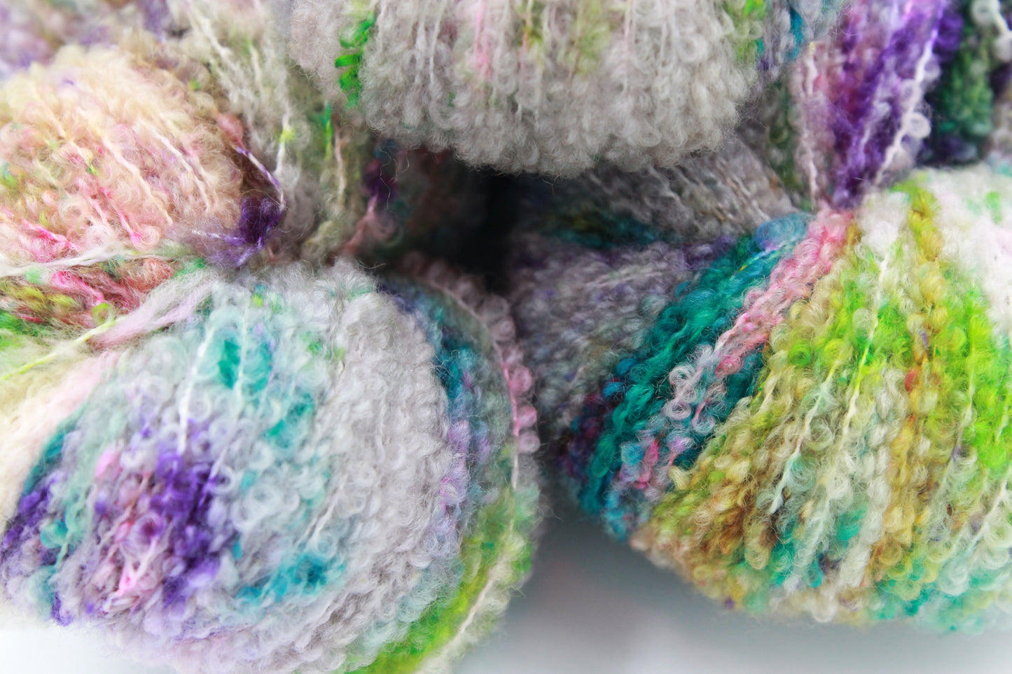 Neon Wash  80% Superfine Merino Wool Boucle Yarn - 20% Nylon Lace Weight 100g Skein