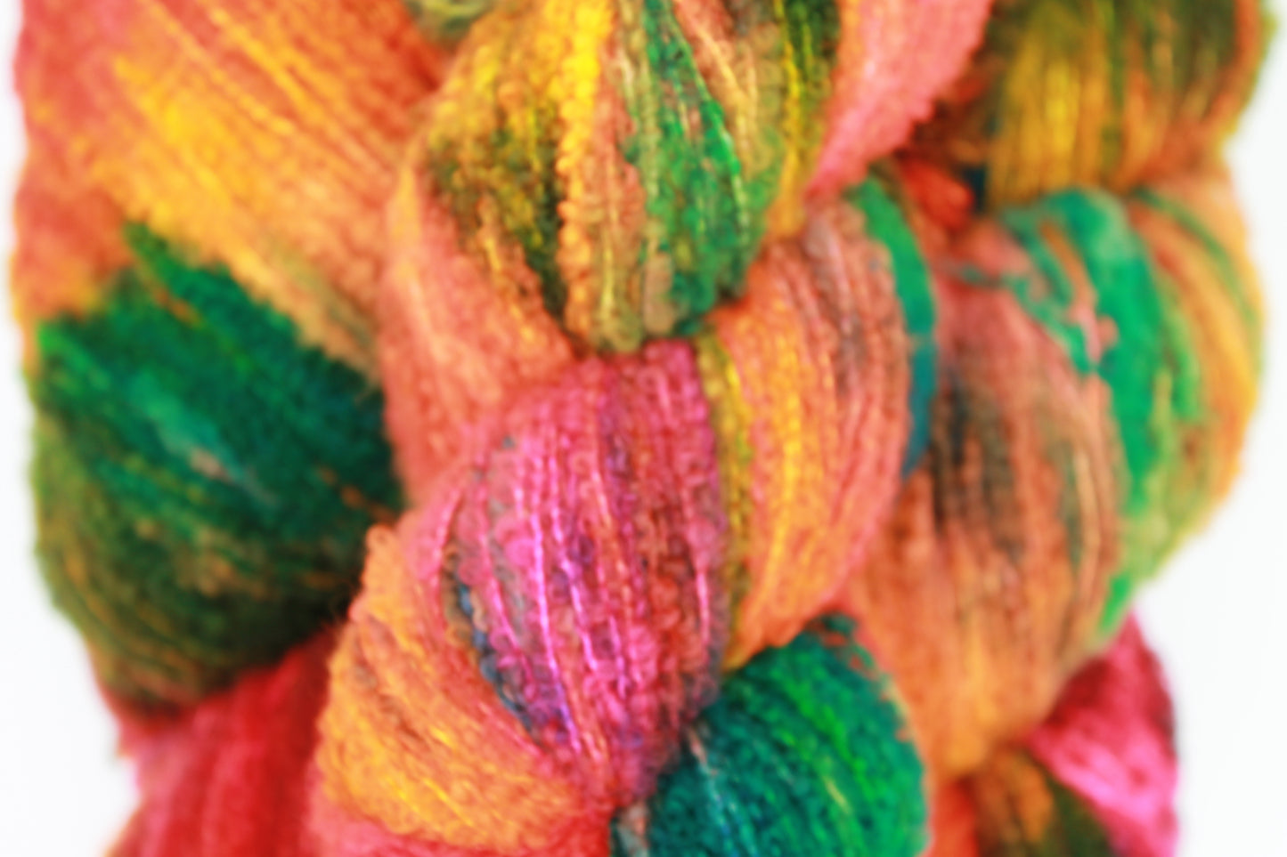 Tropical Neon 80% Superfine Merino Wool Boucle Yarn - 20% Nylon Lace Weight 100g Skein