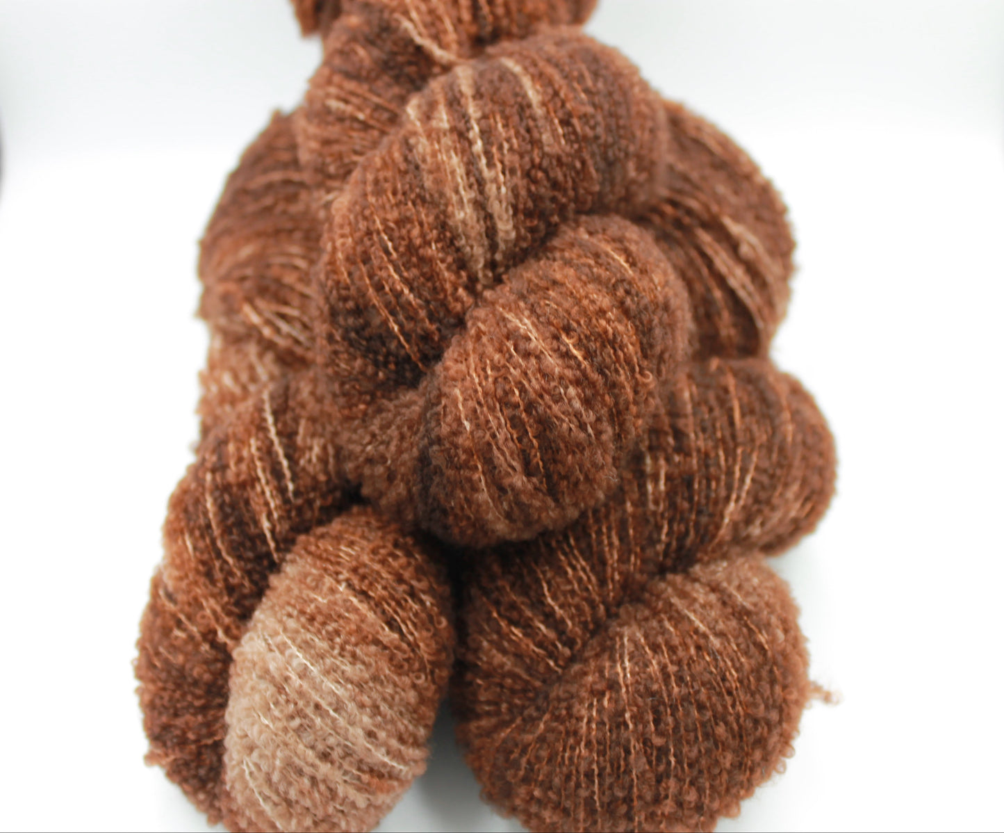 Teddy Bear 80% Superfine Merino Wool Boucle Yarn - 20% Nylon Lace Weight 100g Skein