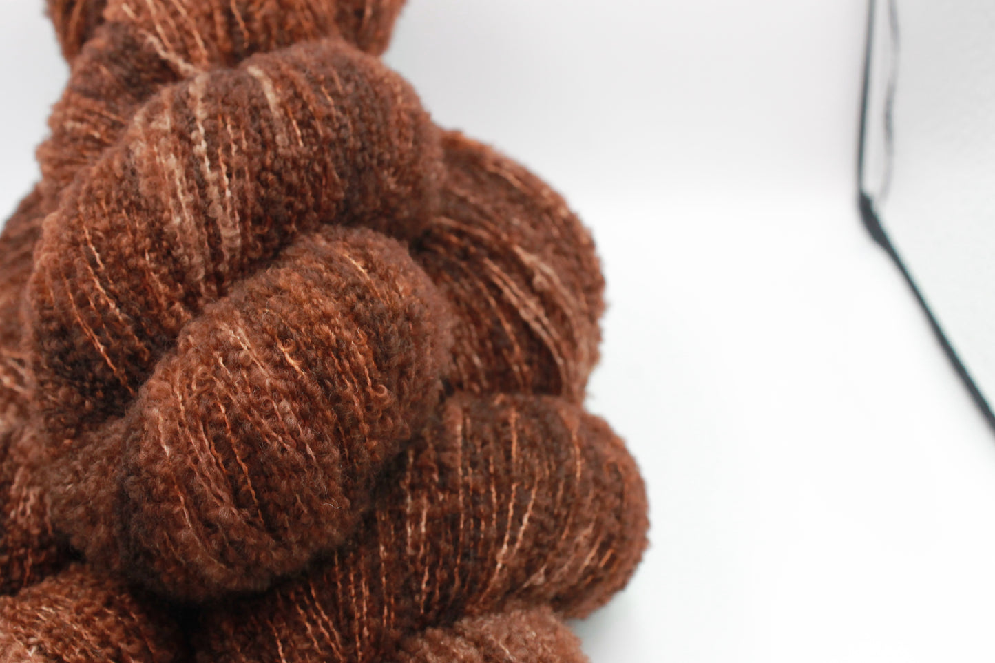 Teddy Bear 80% Superfine Merino Wool Boucle Yarn - 20% Nylon Lace Weight 100g Skein
