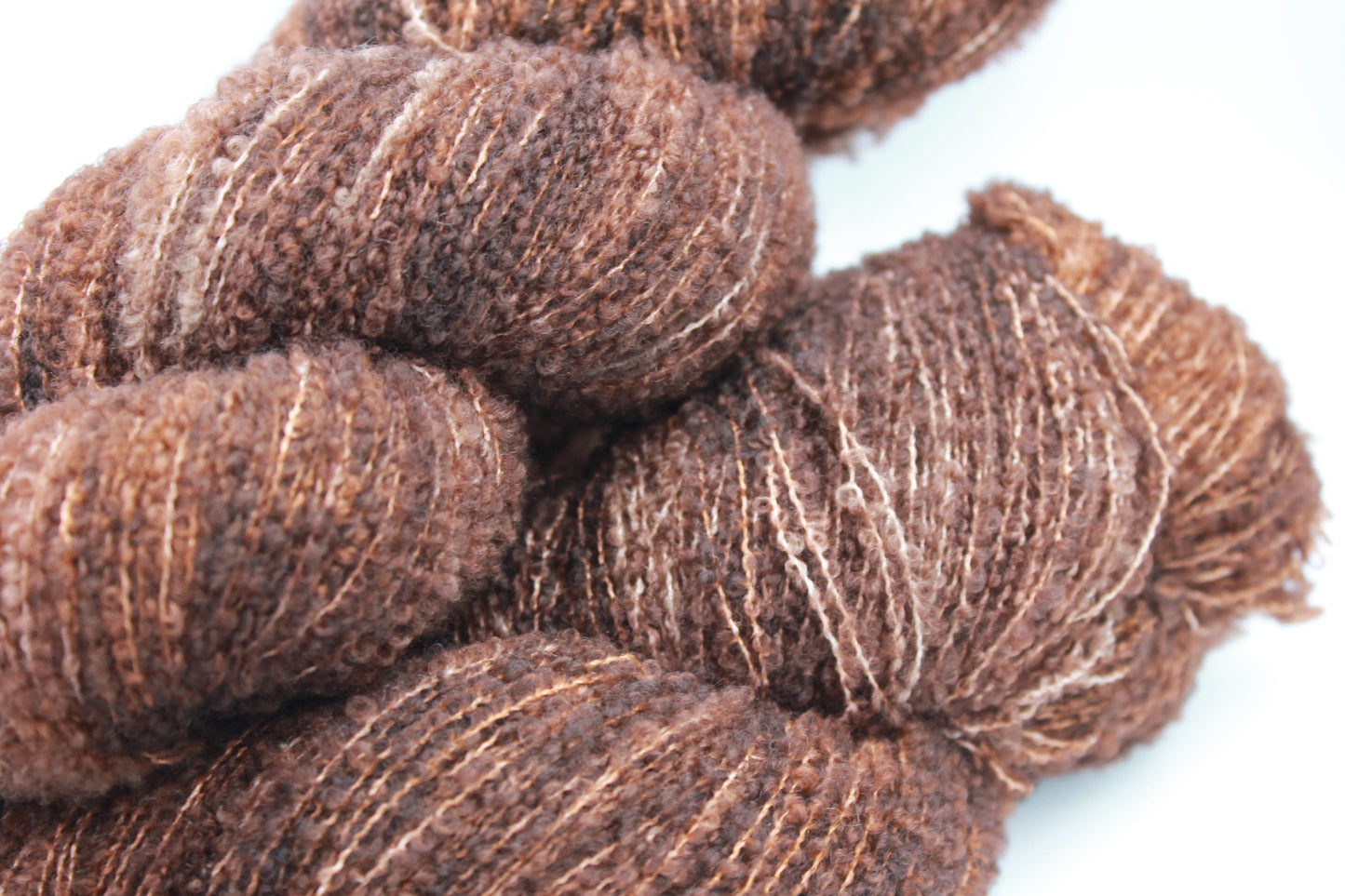 Teddy Bear 80% Superfine Merino Wool Boucle Yarn - 20% Nylon Lace Weight 100g Skein