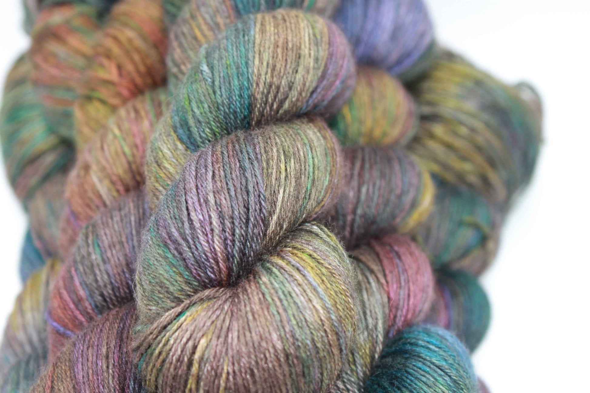 Dragonfly Ember Sock Yarn Skein 50% Yak 50% Silk 100g