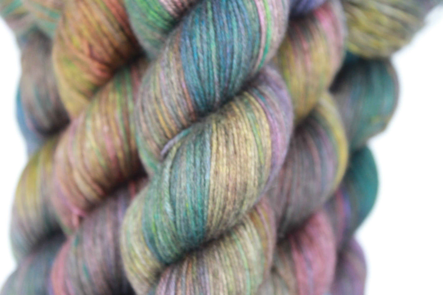 Dragonfly Ember Sock Yarn Skein 50% Yak 50% Silk 100g
