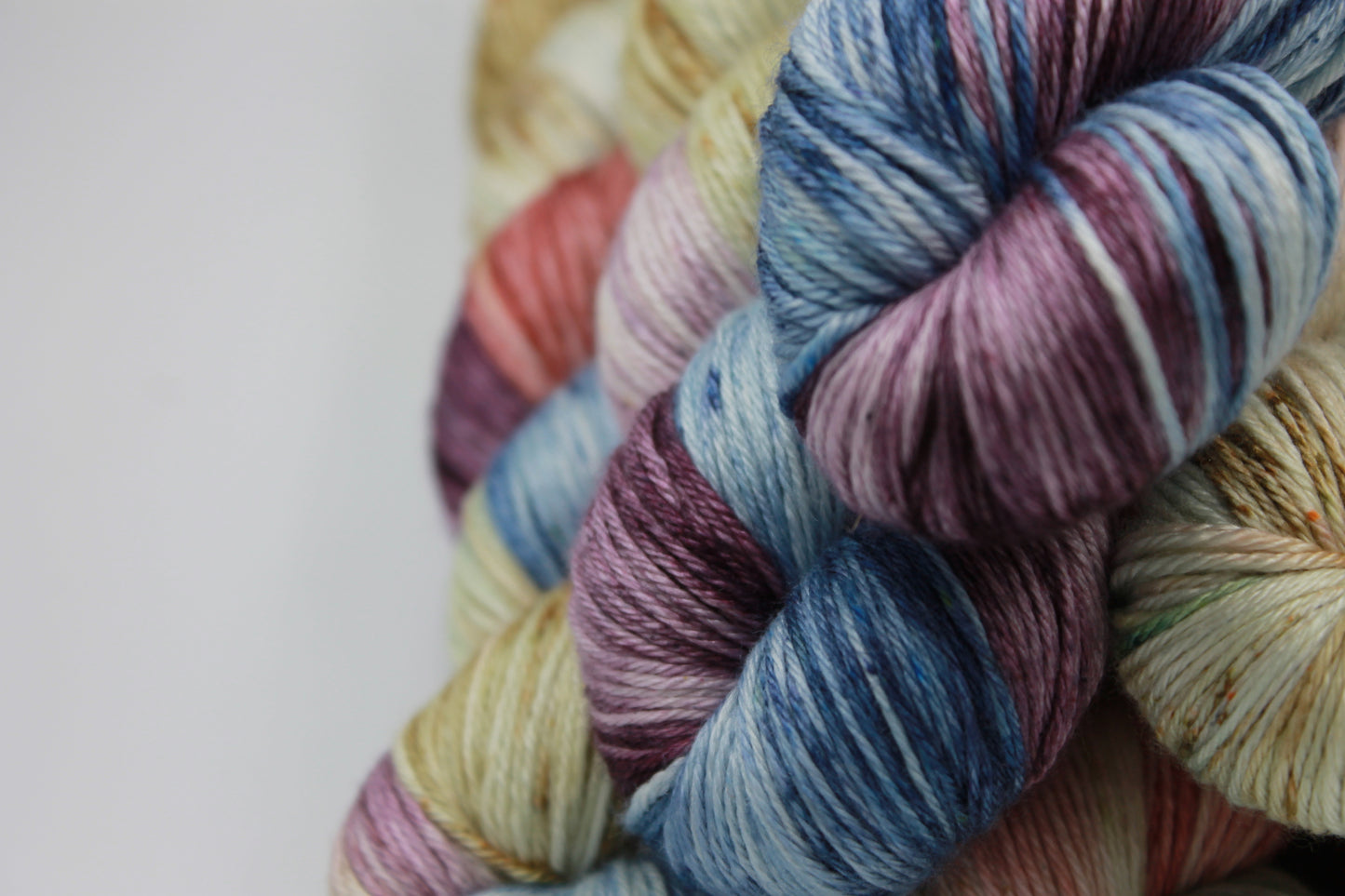 Chatsworth Medley Sock Yarn Skein - 50% Superwash Merino Wool, 50% Silk, 100g Skeins