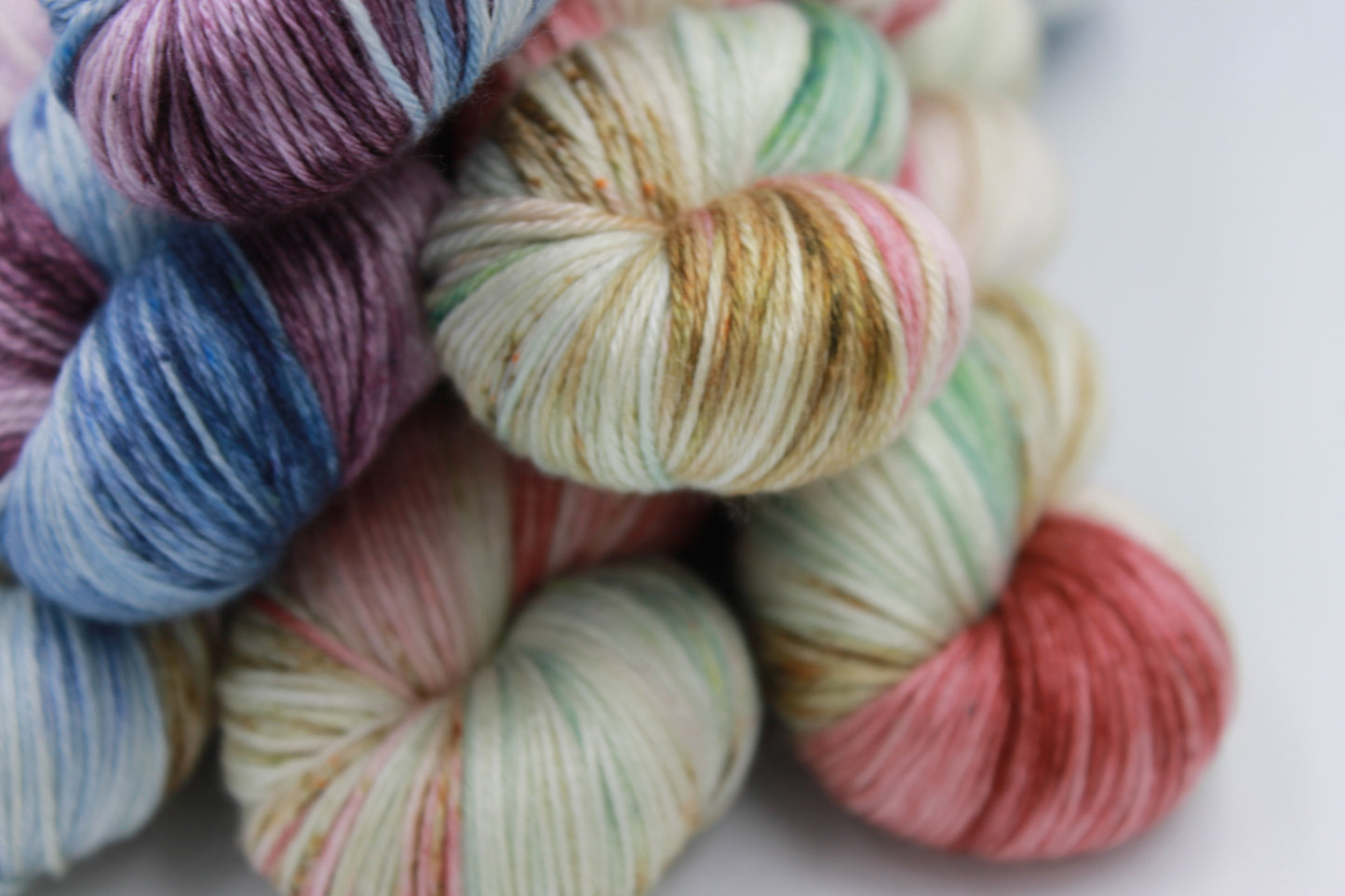 Chatsworth Medley Sock Yarn Skein - 50% Superwash Merino Wool, 50% Silk, 100g Skeins