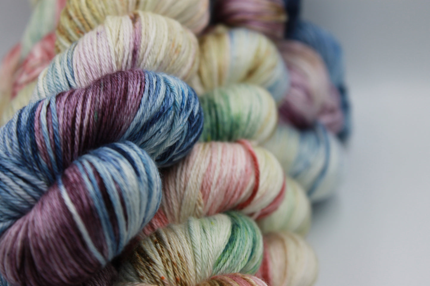 Chatsworth Medley Sock Yarn Skein - 50% Superwash Merino Wool, 50% Silk, 100g Skeins