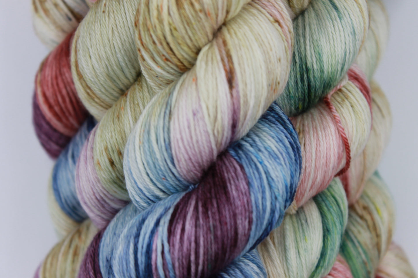 Chatsworth Medley Sock Yarn Skein - 50% Superwash Merino Wool, 50% Silk, 100g Skeins
